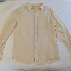 Faherty Cream Casual Button-Down Shirt